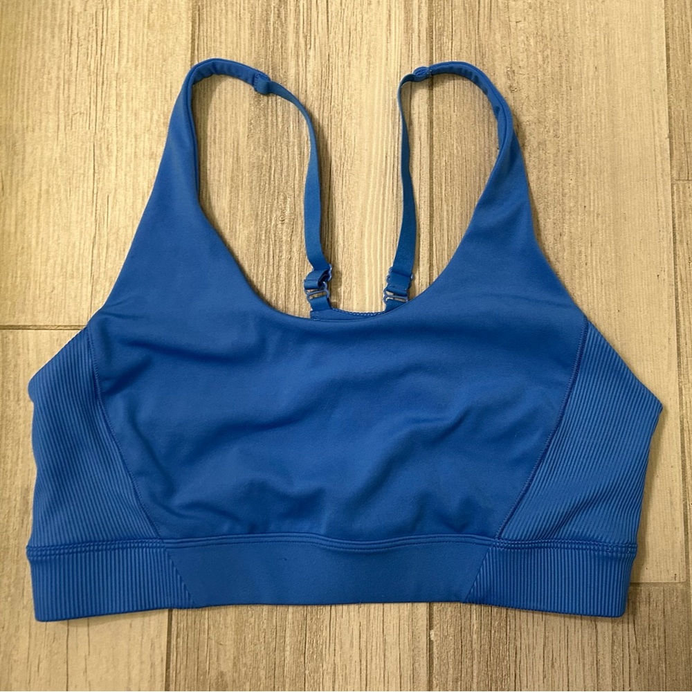 All in motion blue sports bra in a medium.